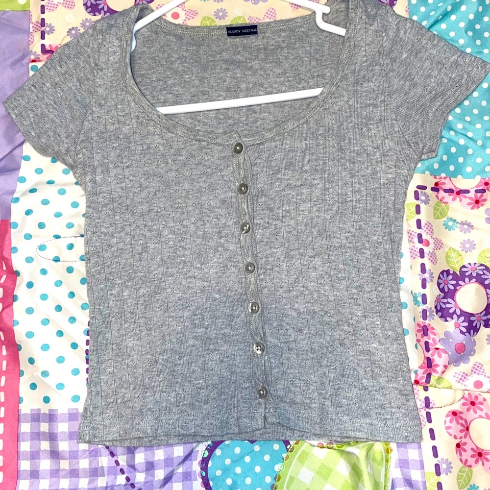 Gray Brandy Melville Zelly Top